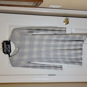 Old Navy XS Petite Dress Check Gray Beige